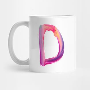 Letter D In Vibrant Watercolor Mug